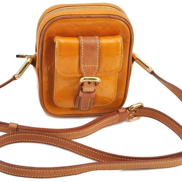 Louis Vuitton Handbags - Auth Louis Vuitton Vernis Christie Pm Shoulder Cross Bag Yellow Lv #61261L15